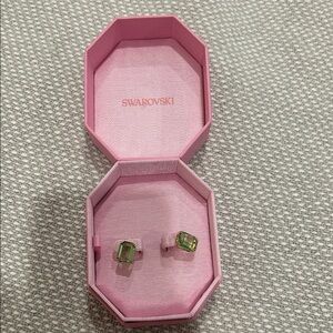Swarovski Green Crystal Earrings